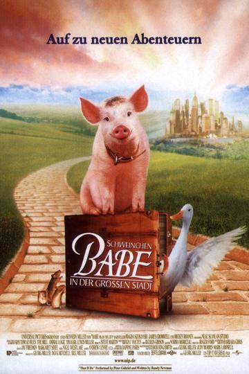 Poster Schweinchen Babe in der großen Stadt