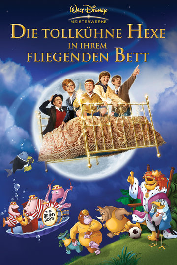 Poster Die tollkühne Hexe in ihrem fliegenden Bett